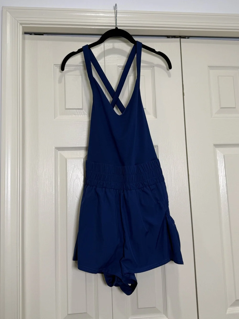 Free People FP Movement Get Your Flirt On Shortsie Runsie Navy Blue Medium